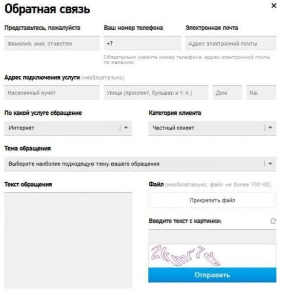 Рисунок 2. Форма для подачи заявки в электронном виде. Источник: 'roslecom. info. ru'.